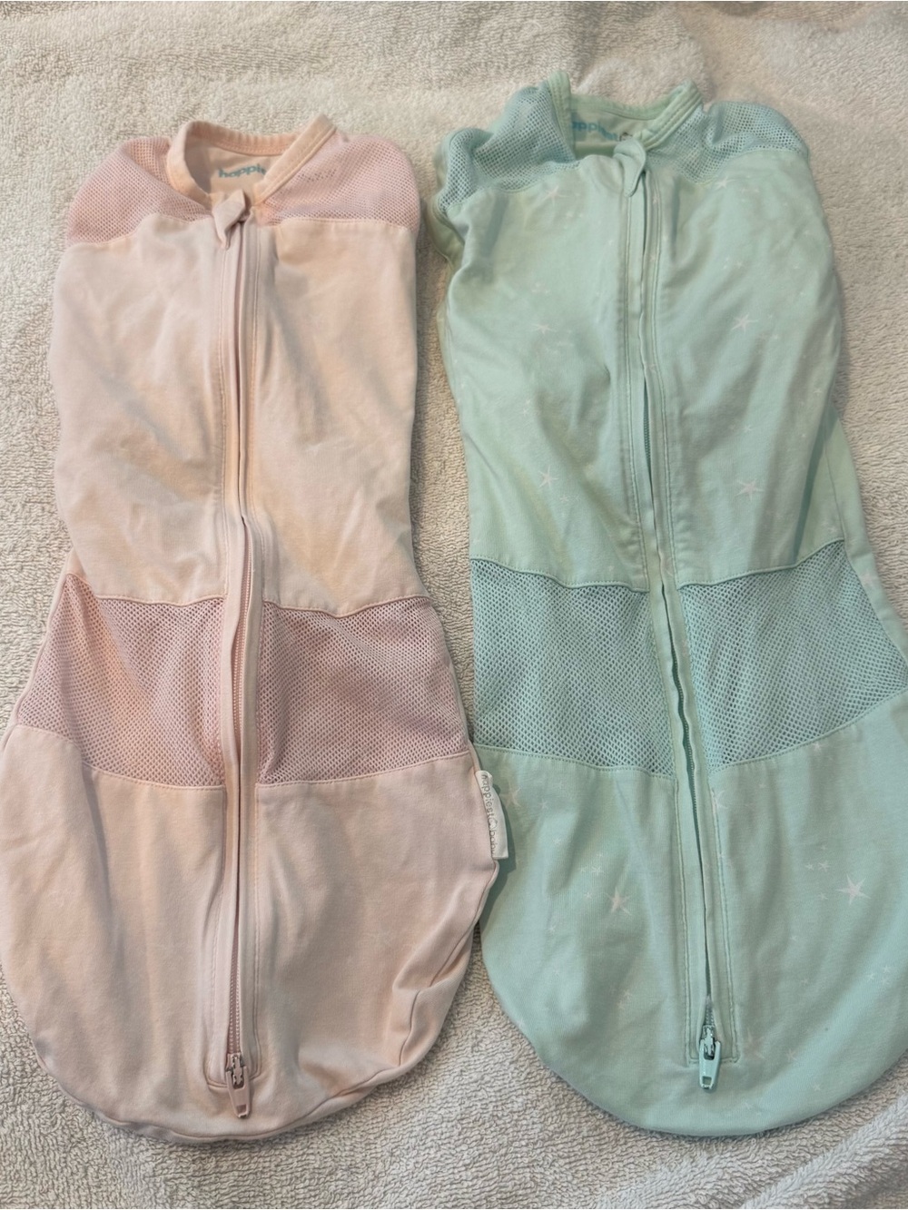 Happiest Baby Sleep Sack Swaddle Bundle Pink Mint Green Small 0-2 months